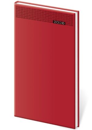 Diář týdenní kapesní Gommato - červená 2026 / 15cm x 8cm / DG426-8-26