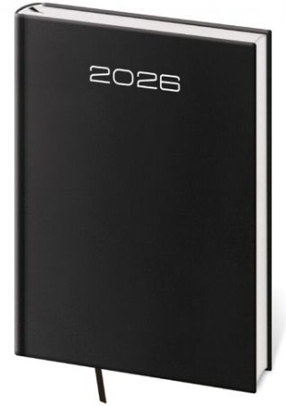 Diář denní A5 Old Karachi - černá 2026 / 20,5cm x 14,5cm / DK422-1-26