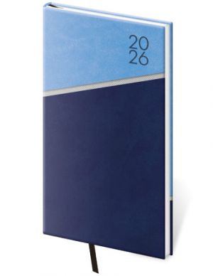 Diář týdenní kapesní Line - modrá 2026 / 15cm x 8cm / DL426-1-26