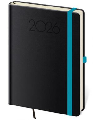 Diář denní A5 New Praga - černá 2026 / 20,5cm x 14,5cm / DNP422-1-26