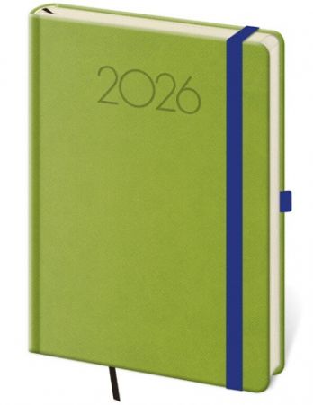 Diář denní A5 New Praga - zelená 2026 / 20,5cm x 14,5cm / DNP422-7-26
