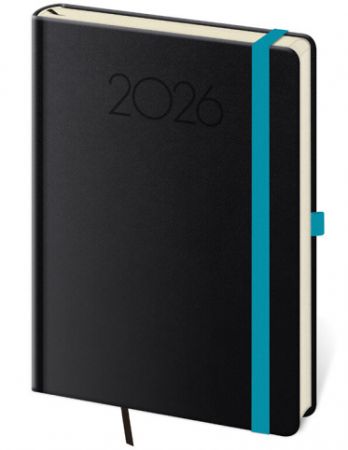Diář týdenní A5 New Praga - černá 2026 / 20,5cm x 14,5cm / DNP423-1-26