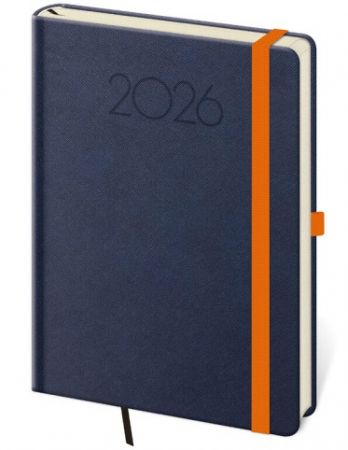 Diář týdenní A5 New Praga - modrá 2026 / 20,5cm x 14,5cm / DNP423-3-26