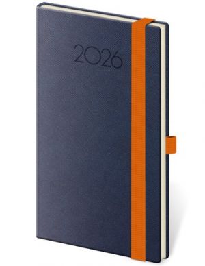 Diář týdenní kapesní New Praga - modrá 2026 / 14cm x 9cm / DNP436-3-26