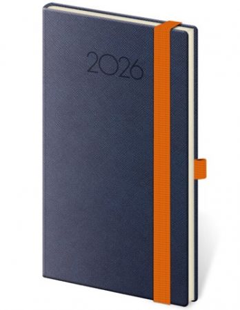 Diář týdenní kapesní New Praga - modrá 2026 / 14cm x 9cm / DNP436-3-26