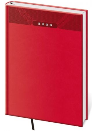 Diář týdenní A5 Print Classic - červená 2026 / 20,5cm x 14,5cm / DP423-03-26