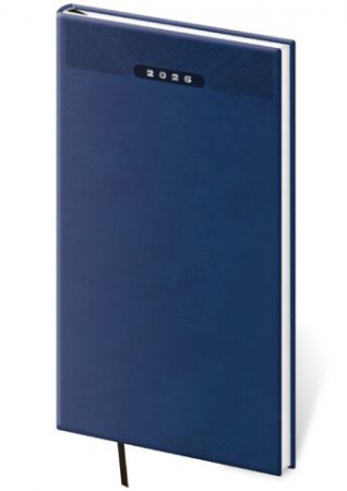 Diář týdenní kapesní Print Classic - modrá 2026 / 15cm x 8cm / DP426-02-26