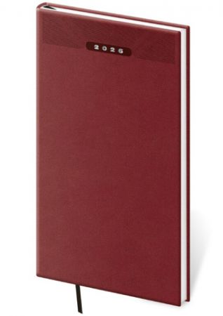 Diář týdenní kapesní Print Classic - anglická červená 2026 / 15cm x 8cm / DP426-05-26