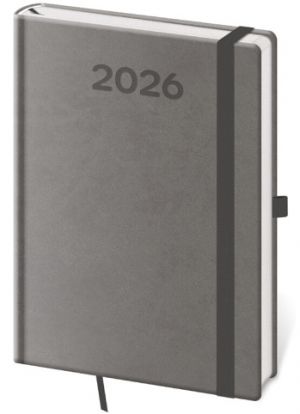 Diář denní A5 Print Pop - šedá 2026 / 20,5cm x 14,5cm / DPP422-13-26