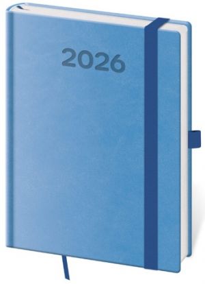Diář denní B6 Print Pop - světle modrá 2026 / 16,5cm x 12cm / DPP432-07-26