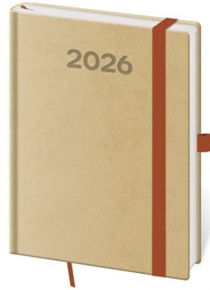 Diář týdenní B6 Print Pop - cappuccino 2026 / 16,5cm x 12cm / DPP433-15-26