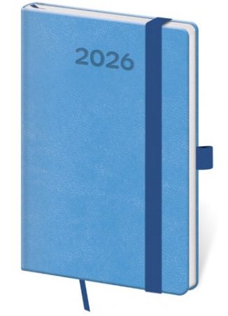 Diář týdenní kapesní Print Pop - světle modrá 2026 / 14cm x 9cm / DPP436-07-26