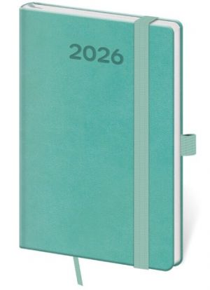 Diář týdenní kapesní Print Pop - světle zelená 2026 / 14cm x 9cm / DPP436-08-26