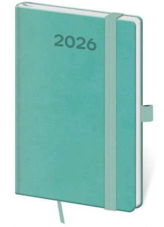 Diář týdenní kapesní Print Pop - světle zelená 2026 / 14cm x 9cm / DPP436-08-26