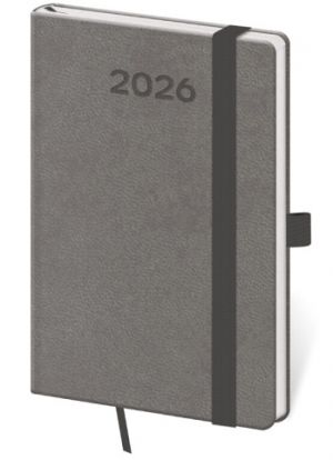 Diář týdenní kapesní Print Pop - šedá 2026 / 14cm x 9cm / DPP436-13-26