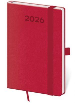 Diář týdenní kapesní Print Pop - malinová 2026 / 14cm x 9cm / DPP436-14-26