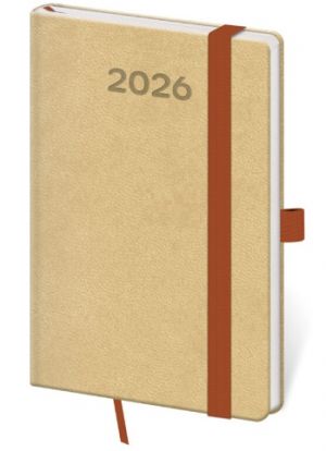 Diář týdenní kapesní Print Pop - cappuccino 2026 / 14cm x 9cm / DPP436-15-26