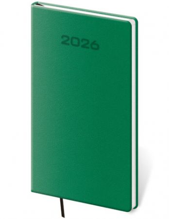 Diář týdenní kapesní A5 Soft - zelená 2026 / 15cm x 8cm / DSO426-4-26