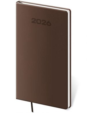 Diář týdenní kapesní A5 Soft - hnědá 2026 / 15cm x 8cm / DSO426-5-26