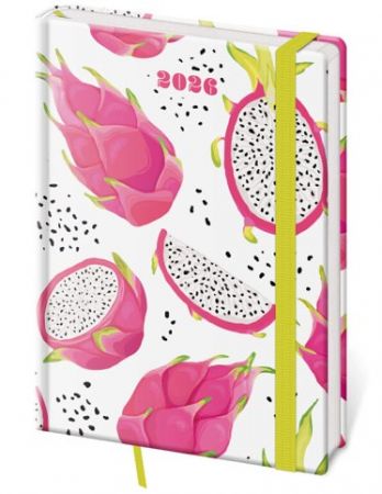 Diář týdenní A5 Vario - Pitaya s gumičkou 2026 / 20,5cm x 14,5cm / DV423-21-26
