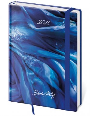 Diář týdenní A5 Vario - Matragi Blue s gumičkou 2026 / 20,5cm x 14,5cm / DV423-33-26