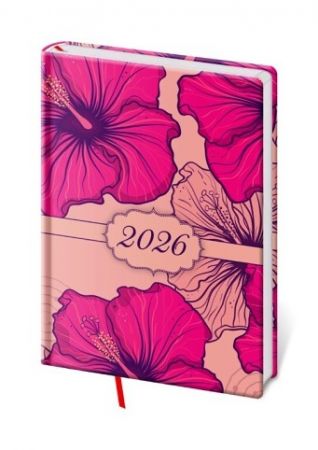 Diář týdenní A5 Vario Lyra - Hibiscus 2026 / 20,5cm x 14,5cm / DV423-36-26