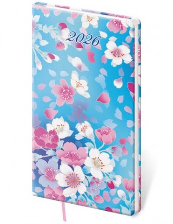 Diář týdenní kapesní Vario Lyra - Blossom 2026 / 15cm x 8cm / DV426-34-26