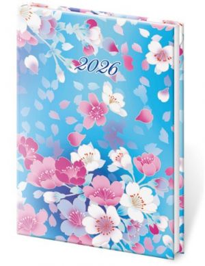 Diář týdenní kapesní A7 Vario Lyra - Blossom 2026 / 10,5cm x 7,1cm / DV427-34-26