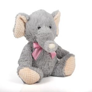Plyšový slon s růžovou mašlí 38 cm