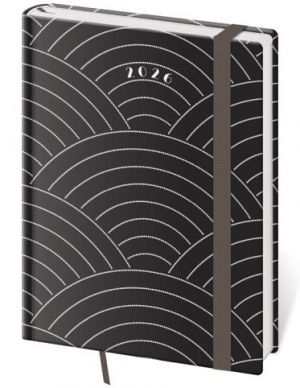 Diář týdenní B6 Vario Round s gumičkou 2026 / 16,5cm x 12cm / DV433-25-26