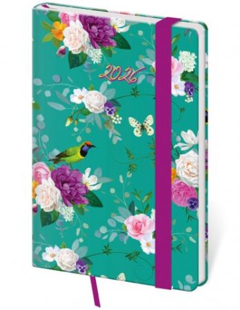 Diář týdenní kapesní Vario - Romance s gumičkou 2026 / 14cm x 9cm / DV436-14-26