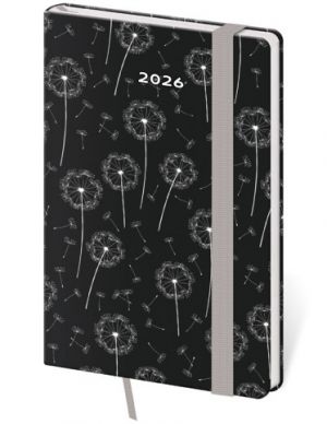 Diář týdenní kapesní Vario - Dandelion s gumičkou 2026 / 14cm x 9cm / DV436-26-26
