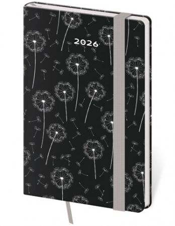 Diář týdenní kapesní Vario - Dandelion s gumičkou 2026 / 14cm x 9cm / DV436-26-26