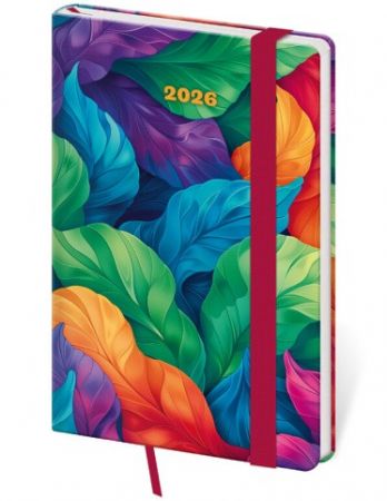 Diář týdenní kapesní Vario - Tropical s gumičkou 2026 / 14cm x 9cm / DV436-27-26