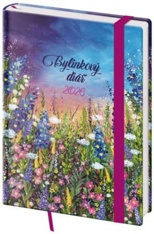 Diář týdenní B6 bylinkový Meadow s gumičkou 2026 / 17,6cm x 12,5cm / DZ439-1-26