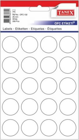 Etikety v sáčku kul.25 200ks OFC-132