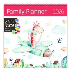 Kalendář nástěnný Family Planner 2026 / 30cm x 30cm / LP200-26