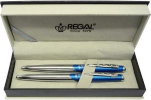 Kuličkové pero + roller Themis - modrá