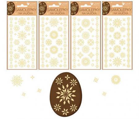 Samolepky na vajíčka velikonoční gelové sláma 19x9cm