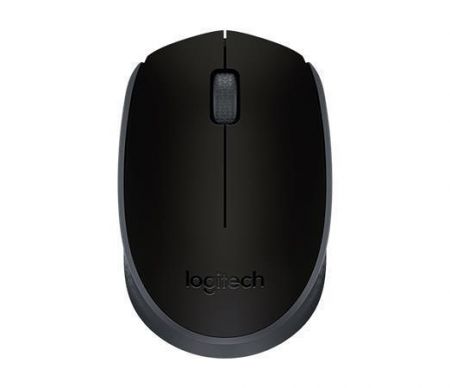 Myš "M171", černá, bezdrátová, optická, USB, vel. střední, LOGITECH
