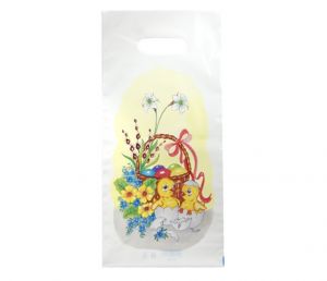 Velikonoční sáček s průhmatem Kuřátka 200x400mm LIKA