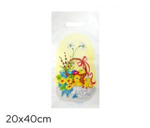 Velikonoční sáček s průhmatem Kuřátka 200x400mm LIKA