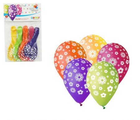 OB balonky GS110 květiny 6ks