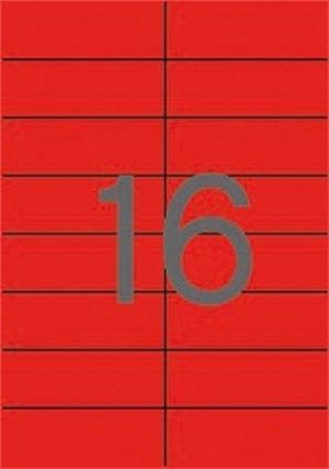 Etiketa, 105 x 37mm, červená, 1600 ks/bal., APLI