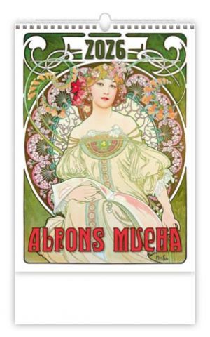 Kalendář nástěnný Alfons Mucha 2026 / 24 x 33 cm / N177-26