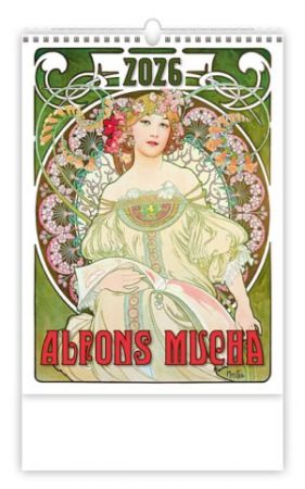 Kalendář nástěnný Alfons Mucha 2026 / 24 x 33 cm / N177-26