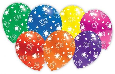 Nafukovací balónky - motiv medvídků (7ks) 