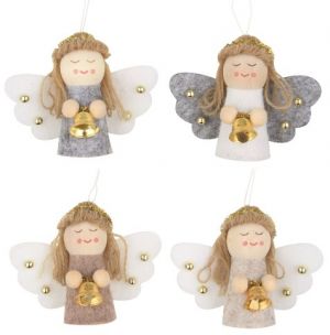 Anděl se zvonečkem 5,5 cm na zavěšení