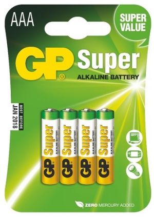 Baterie AAA mikrotužkové 1,5V, 4 kusy