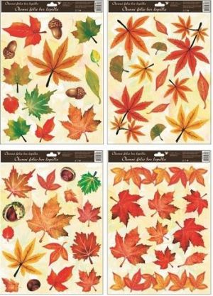 Okenní fólie podzimní listí 30x42cm